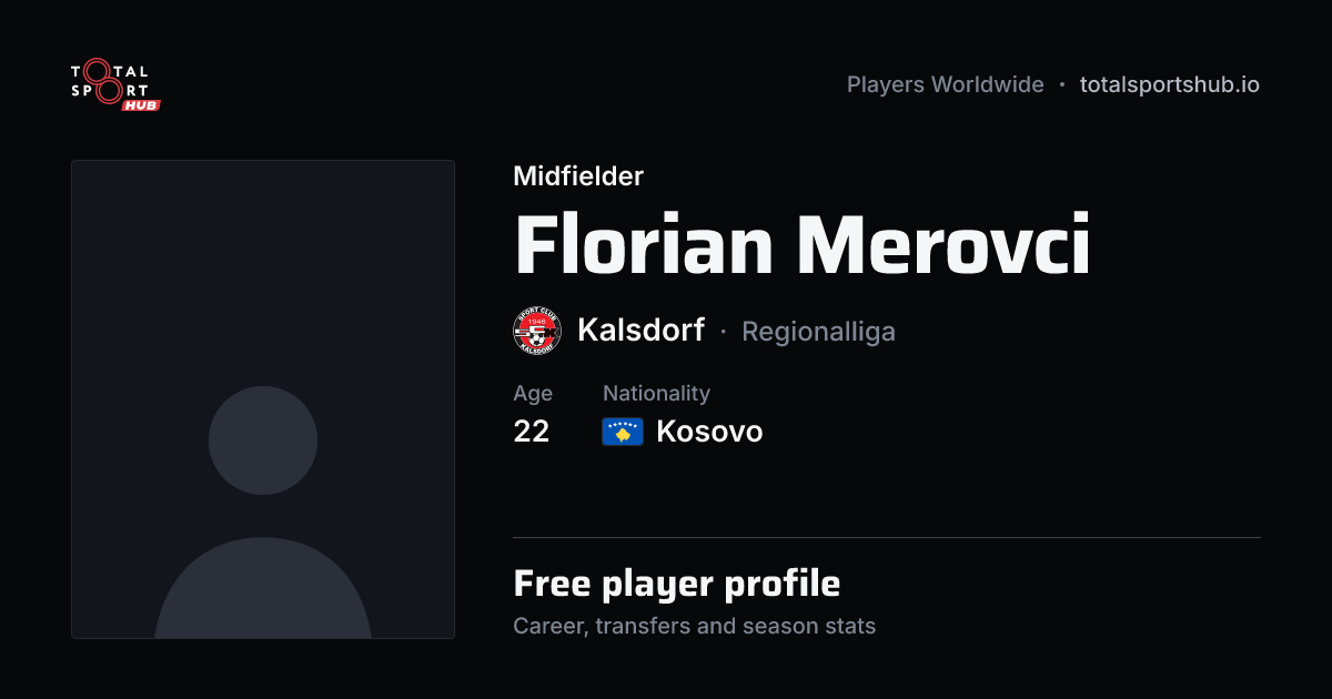 Share card: Florian Merovci — Midfielder, Kalsdorf