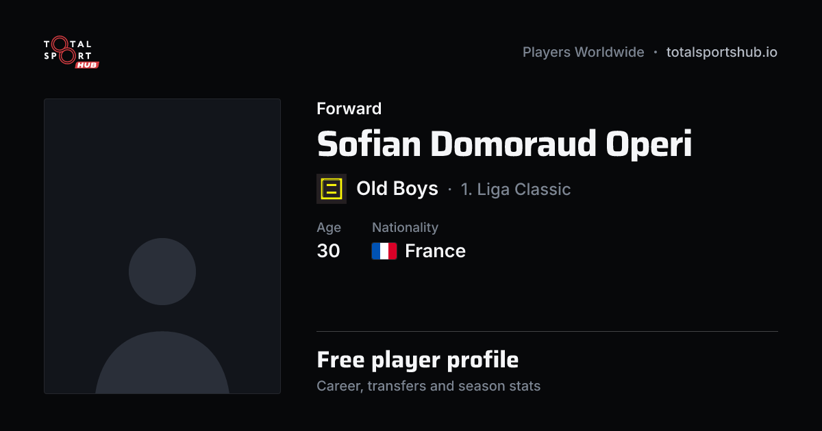 Share card: Sofian Domoraud Operi — Forward, Old Boys