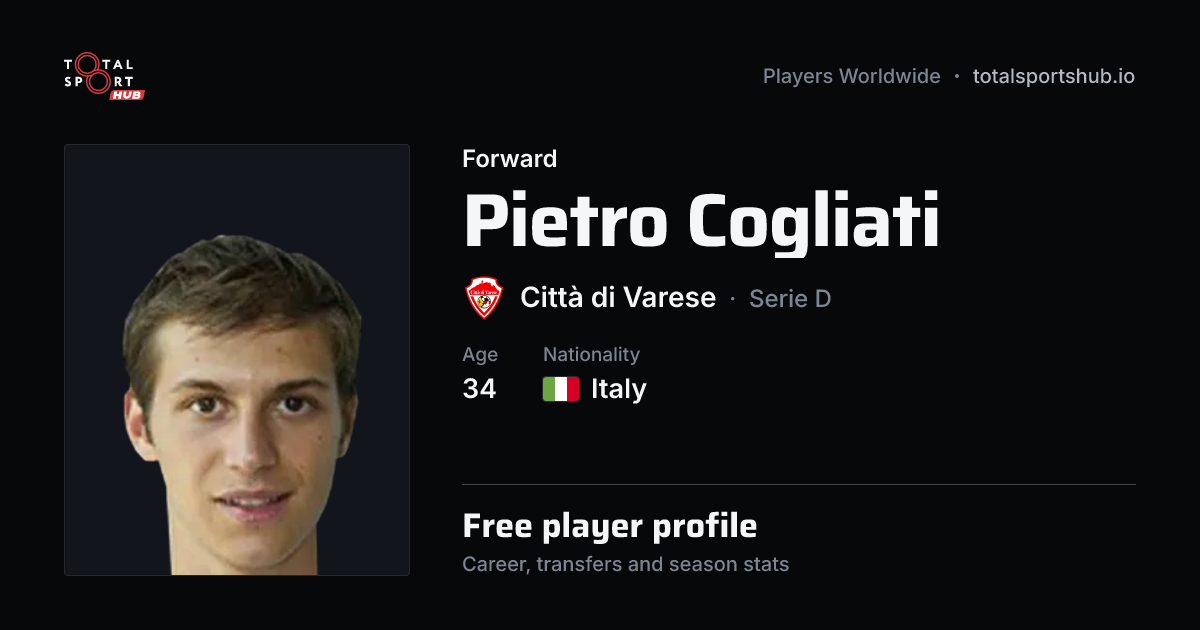 Share card: Pietro Cogliati — Forward, Città di Varese