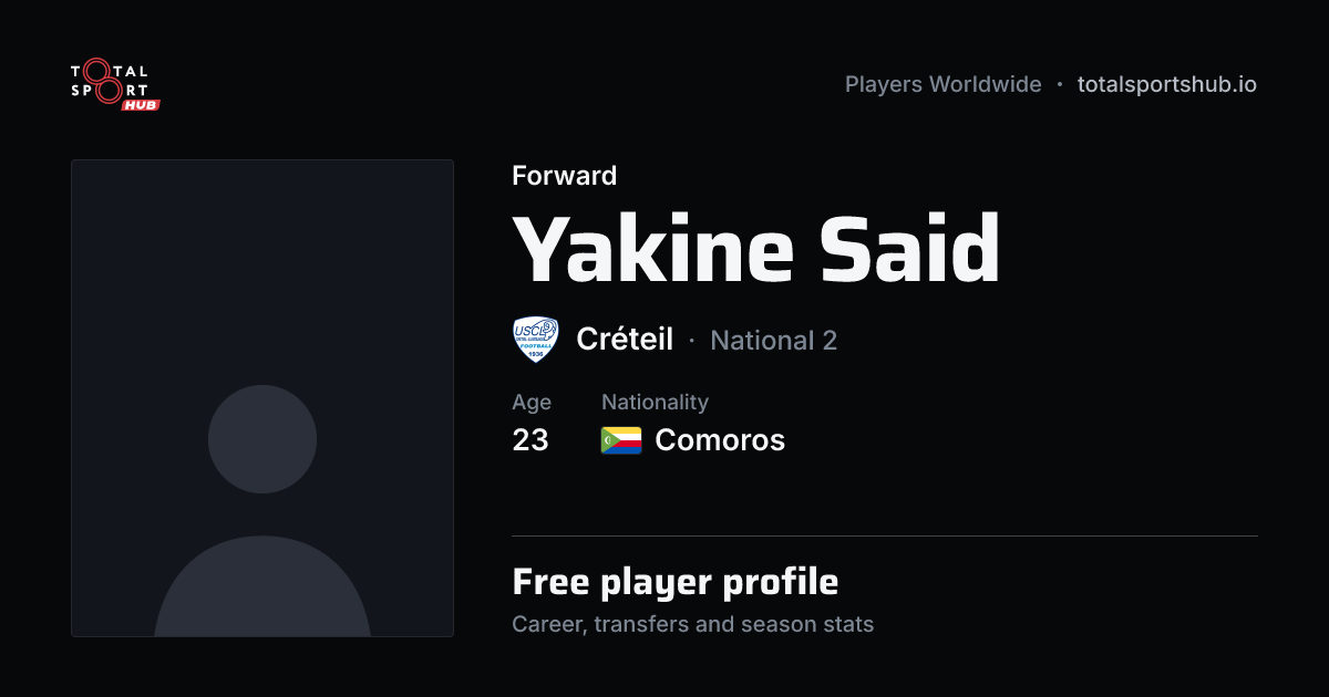 Share card: Yakine Said — Forward, Créteil
