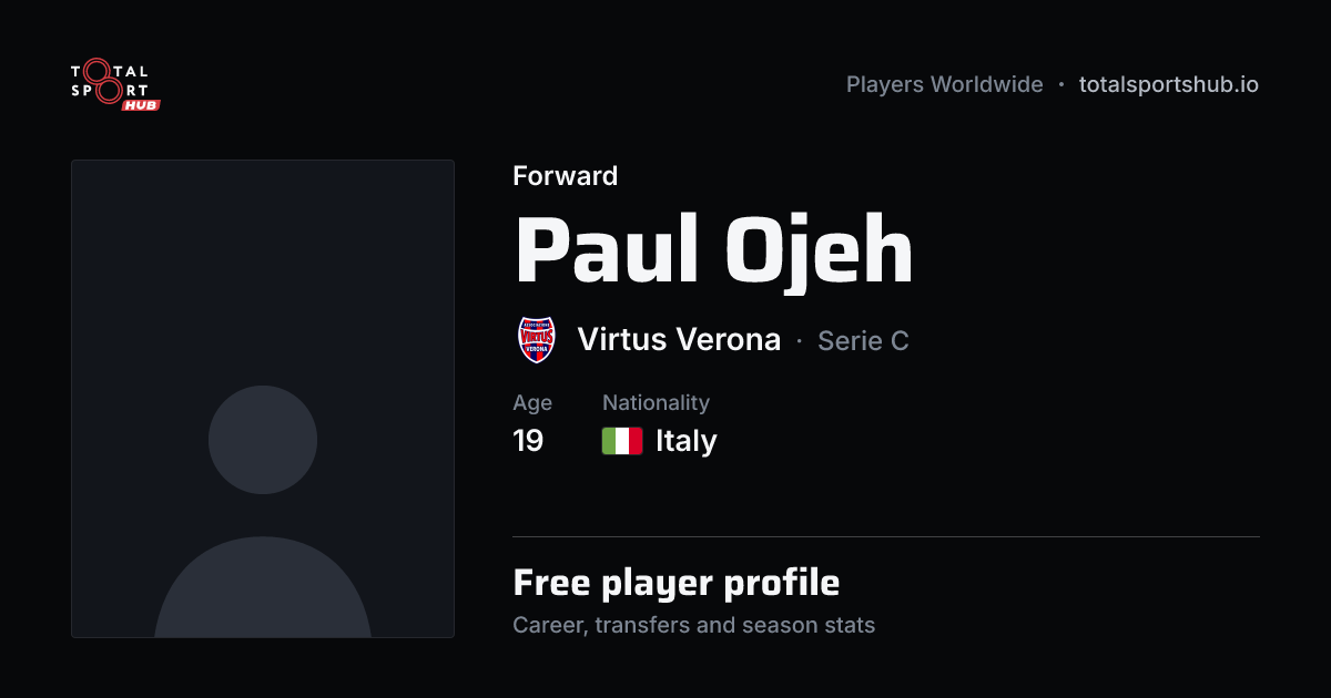 Share card: Paul Ojeh — Forward, Virtus Verona
