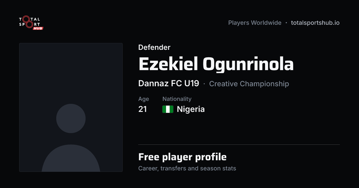 Share card: Ezekiel Ogunrinola — Defender, Dannaz FC U19