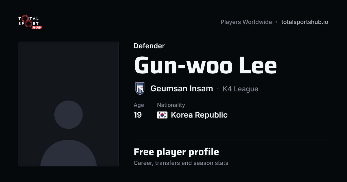 Share card: Gun-woo Lee — Defender, Geumsan Insam