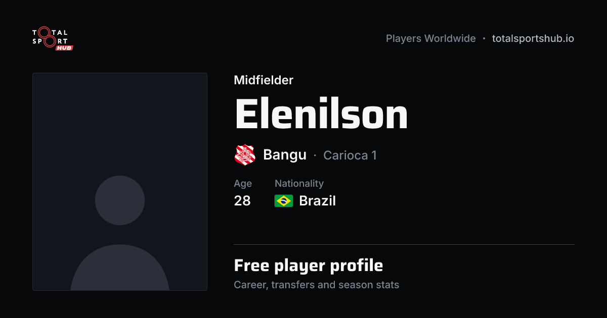Share card: Elenilson — Midfielder, Bangu