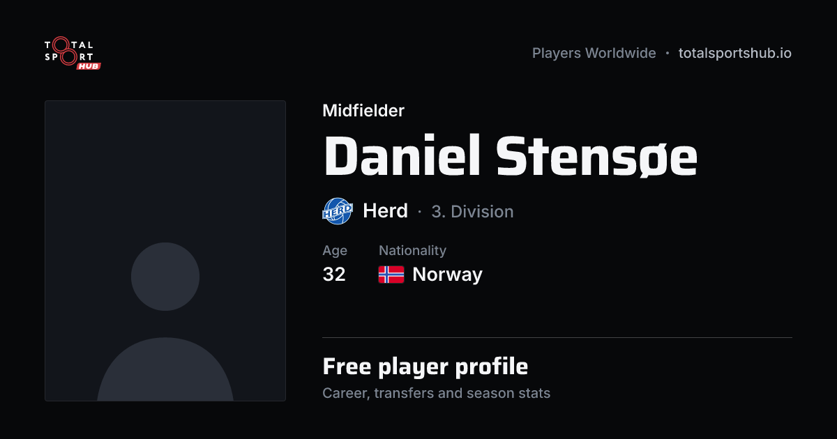 Share card: Daniel Stensøe — Midfielder, Herd