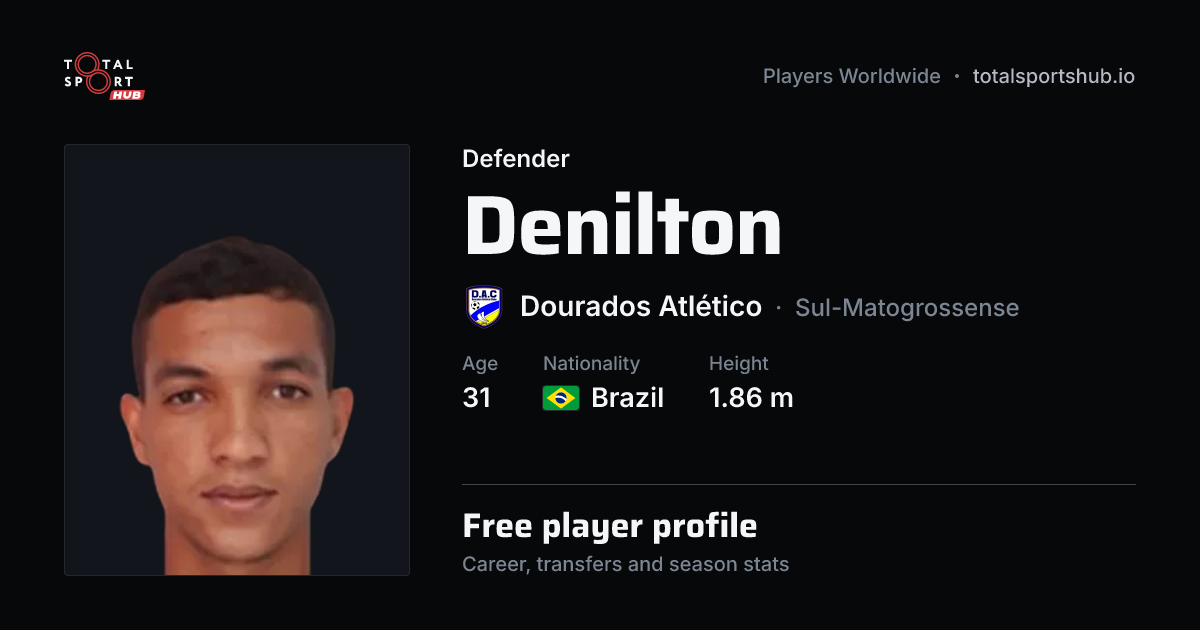 Share card: Denilton — Defender, Dourados Atlético