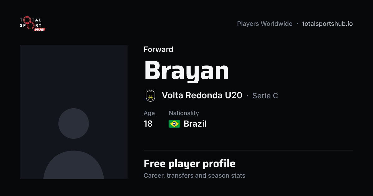 Share card: Brayan — Forward, Volta Redonda U20