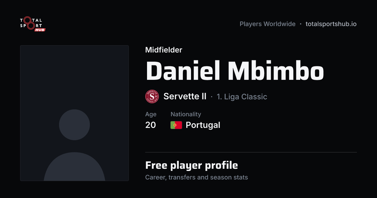 Share card: Daniel Mbimbo — Midfielder, Servette II