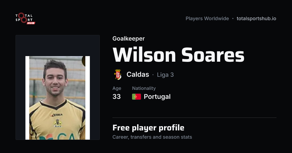 Share card: Wilson Soares — Goalkeeper, Caldas