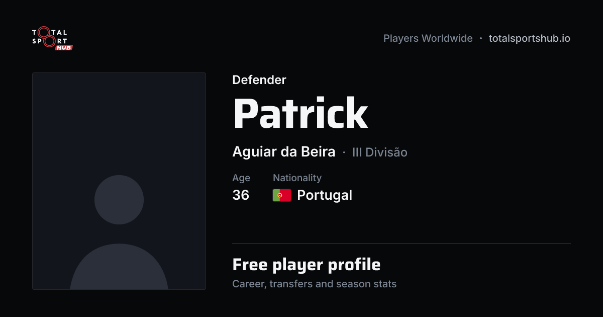 Share card: Patrick — Defender, Aguiar da Beira