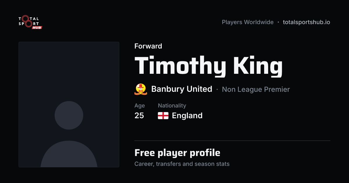 Share card: Timothy King — Forward, Banbury United